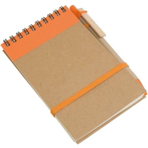 Block notes eco arancio