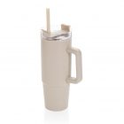 Tazza con manico in plastica riciclata beige