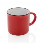 Tazza in ceramica vintage rosso